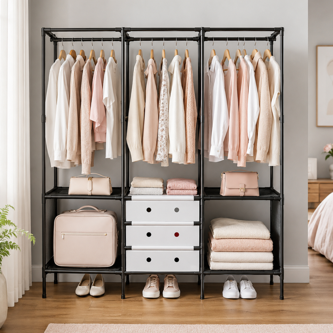 Closet Premium 5 En 1 + Regalo - Todo incluido: cajones, y ganchos gratis