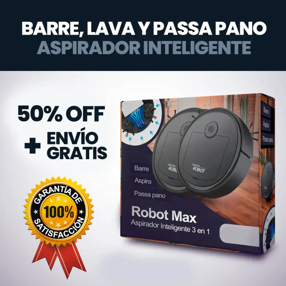 *Compre 1 y LLÉVATE 2* - Robot Aspirador Inteligente BotClean™️ Max 3 en 1